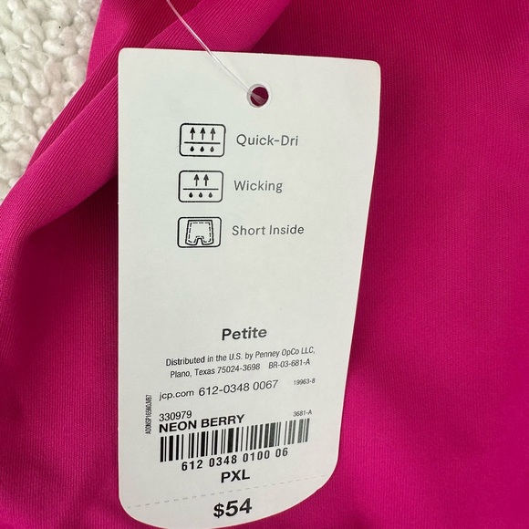NWT Petite XL Full Coverage Women's One Piece Swimsuit, Skirt with Shorts Under - Picture 7 of 10